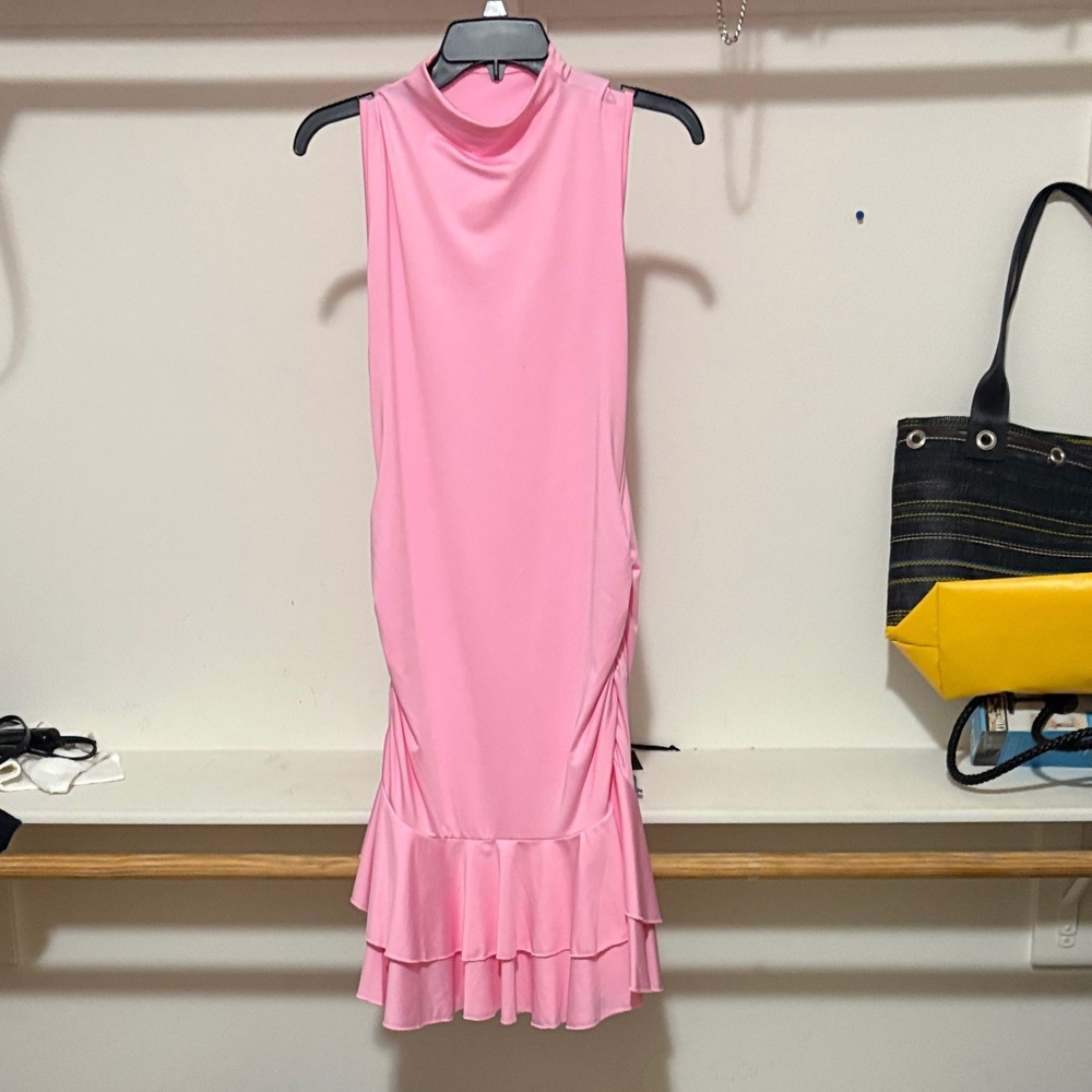 SHEIN Pink Asymmetrical Sleeveless Dress